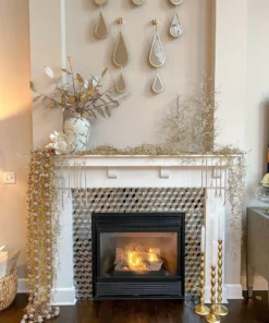 Inspire Me! Home Decor Glittered Ball Garland Silver 8 Inspire Me! Home Decor Glittered Ball Garland Silver