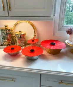 Inspire Me! Home Decor KITCHEN Silicone Poppy Flower Pot Lids (5 Sizes) 7 Inspire Me! Home Decor KITCHEN Silicone Poppy Flower Pot Lids (5 Sizes)