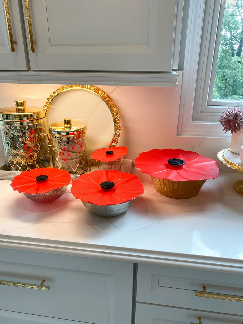 Inspire Me! Home Decor KITCHEN Silicone Poppy Flower Pot Lids (5 Sizes) 5 Inspire Me! Home Decor KITCHEN Silicone Poppy Flower Pot Lids (5 Sizes)