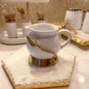 Inspire Me! Home Decor White And Gold Leaf Milk Dispenser