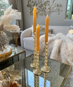 Inspire Me! Home Decor Set Of 4 Metallic Taper Candles (5 Colors)