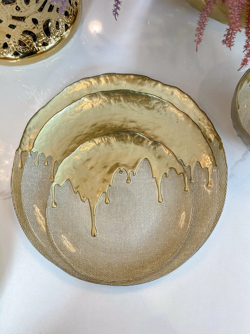 Inspire Me! Home Decor Gold Dipped Dinnerware Collection (Sold Separately) 4 Inspire Me! Home Decor Gold Dipped Dinnerware Collection (Sold Separately)