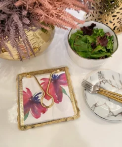 Inspire Me! Home Decor Decorative Square Lunch Napkins (9 Patterns)