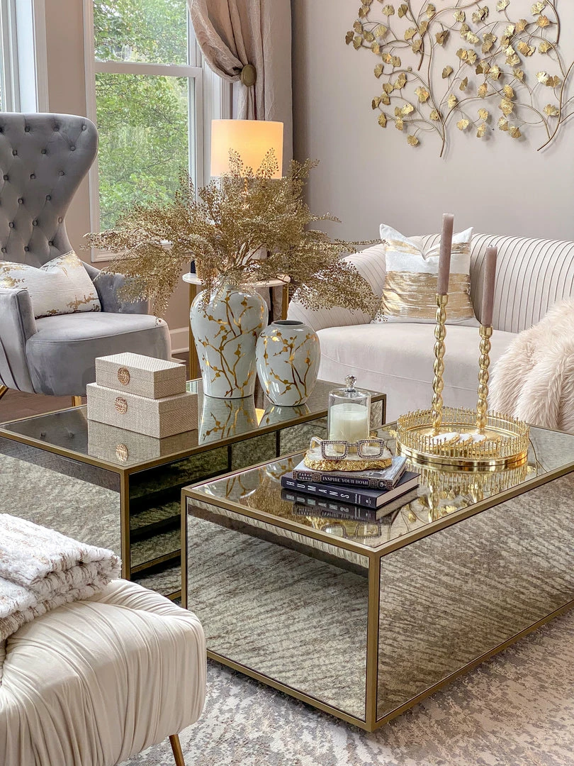 Inspire Me! Home Decor White Vase With Gold Floral Detail (2 Sizes) 4 Inspire Me! Home Decor White Vase With Gold Floral Detail (2 Sizes)