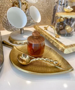 Inspire Me! Home Decor Gold Leaf Decorative Tray