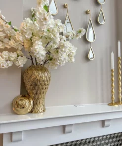 Inspire Me! Home Decor Gold Petal Textured Ginger Jars (3 Sizes)