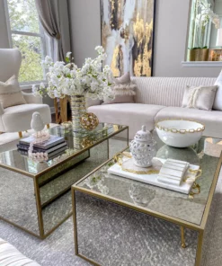 Inspire Me! Home Decor White Hammered Bird With Gold Accents