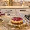 Inspire Me! Home Decor Gold Leaf Detailed Cake Plate W/ Textured Glass Dome 1 Inspire Me! Home Decor Gold Leaf Detailed Cake Plate W/ Textured Glass Dome