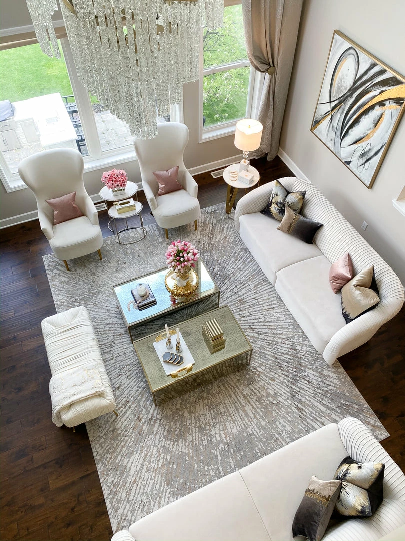 Nourison Metallic Abstract Area Rug Style 1 - Grey/Mocha (4 Sizes) 3 Nourison Metallic Abstract Area Rug Style 1 - Grey/Mocha (4 Sizes)