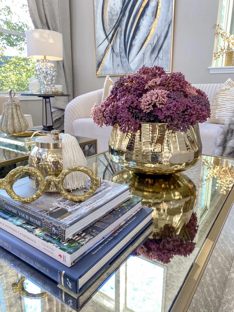 Inspire Me! Home Decor Wide Rimmed Gold Bowl (2 Sizes) 5 Inspire Me! Home Decor Wide Rimmed Gold Bowl (2 Sizes)