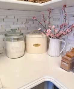 Inspire Me! Home Decor Breadbox With Gold Handle