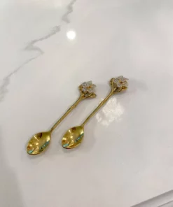 Inspire Me! Home Decor Jeweled Flower Tea Spoon (2 Colors)