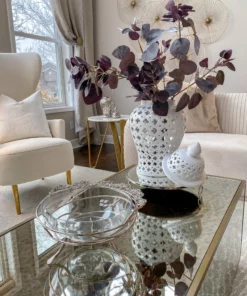 Inspire Me! Home Decor White Ceramic Pierced Ginger Jar (2 Sizes) 15 Inspire Me! Home Decor White Ceramic Pierced Ginger Jar (2 Sizes)