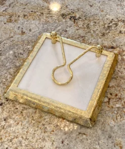 Inspire Me! Home Decor Marble Napkin Holder With Gold Detailing