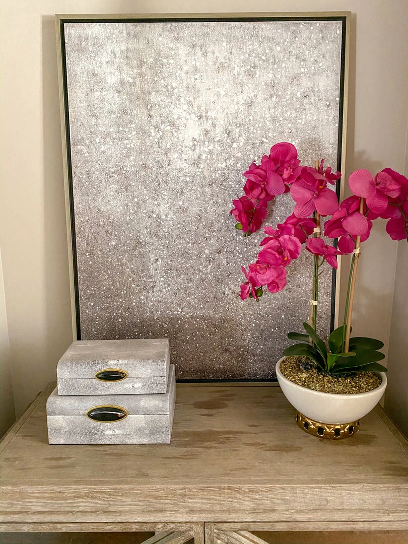 Inspire Me! Home Decor Silver Shimmer Wall Art 3 Inspire Me! Home Decor Silver Shimmer Wall Art