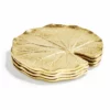 Inspire Me! Home Decor Golden Lily Leaf Coasters, Set Of 4 2 Inspire Me! Home Decor Golden Lily Leaf Coasters, Set Of 4