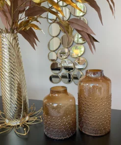 Inspire Me! Home Decor Amber Glass Textured Vase (2 Sizes) 13 Inspire Me! Home Decor Amber Glass Textured Vase (2 Sizes)