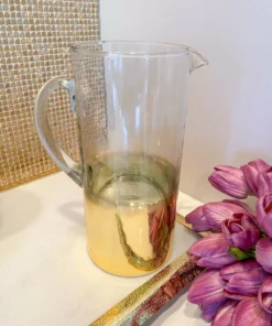 Inspire Me! Home Decor Glass And Gold Ombre Pitcher