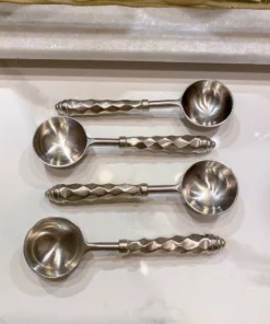 Inspire Me! Home Decor Silver Hammered Handle Spoons (Set Of 4)
