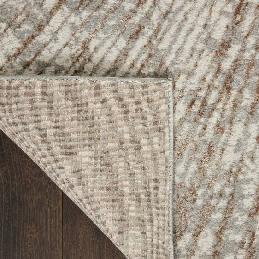 Nourison Metallic Abstract Area Rug Style 1 - Grey/Mocha (4 Sizes) 8 Nourison Metallic Abstract Area Rug Style 1 - Grey/Mocha (4 Sizes)