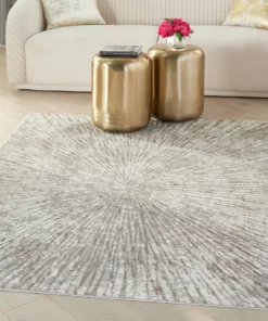 Nourison Metallic Abstract Area Rug Style 1 - Grey/Mocha (4 Sizes) 10 Nourison Metallic Abstract Area Rug Style 1 - Grey/Mocha (4 Sizes)