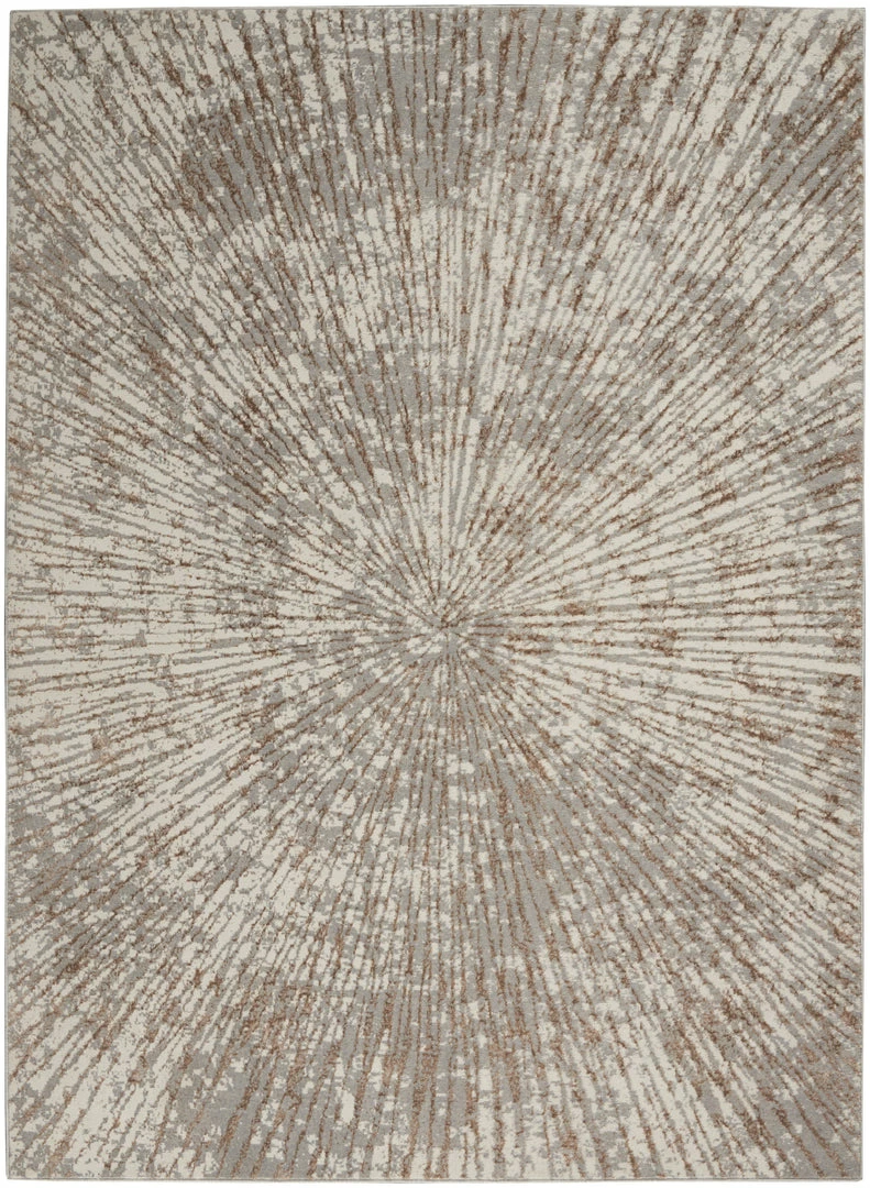 Nourison Metallic Abstract Area Rug Style 1 - Grey/Mocha (4 Sizes) 6 Nourison Metallic Abstract Area Rug Style 1 - Grey/Mocha (4 Sizes)